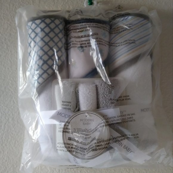 Modern Baby 6 PC. Bath Set Blue - Picture 2 of 13